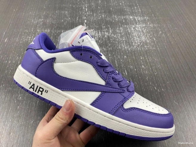 One Kick 1 JORDAN TRAVIS CUSTOM OFF-WHITE X DM7890-386 AIR SCOTT X 0725